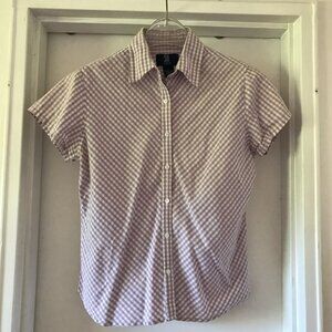 So GSJC Collared Button-down Short Sleeve Top in Lilac in junior's Large Vintage